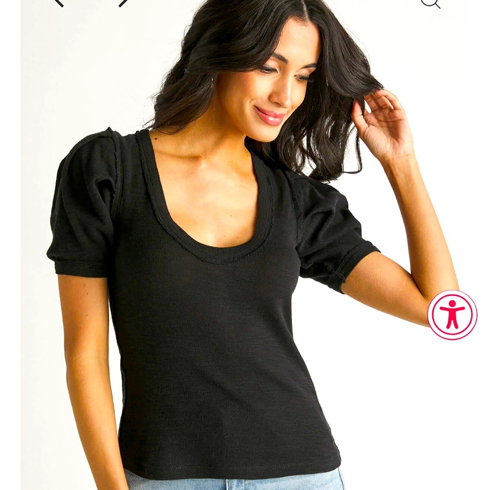 Free people black papaya tee (shirt)